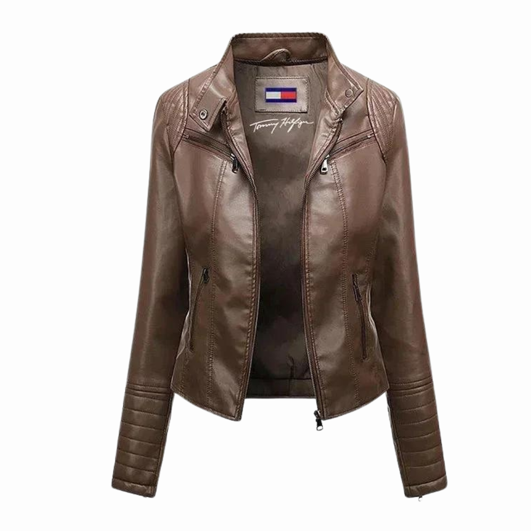 Giacca classica in pelle