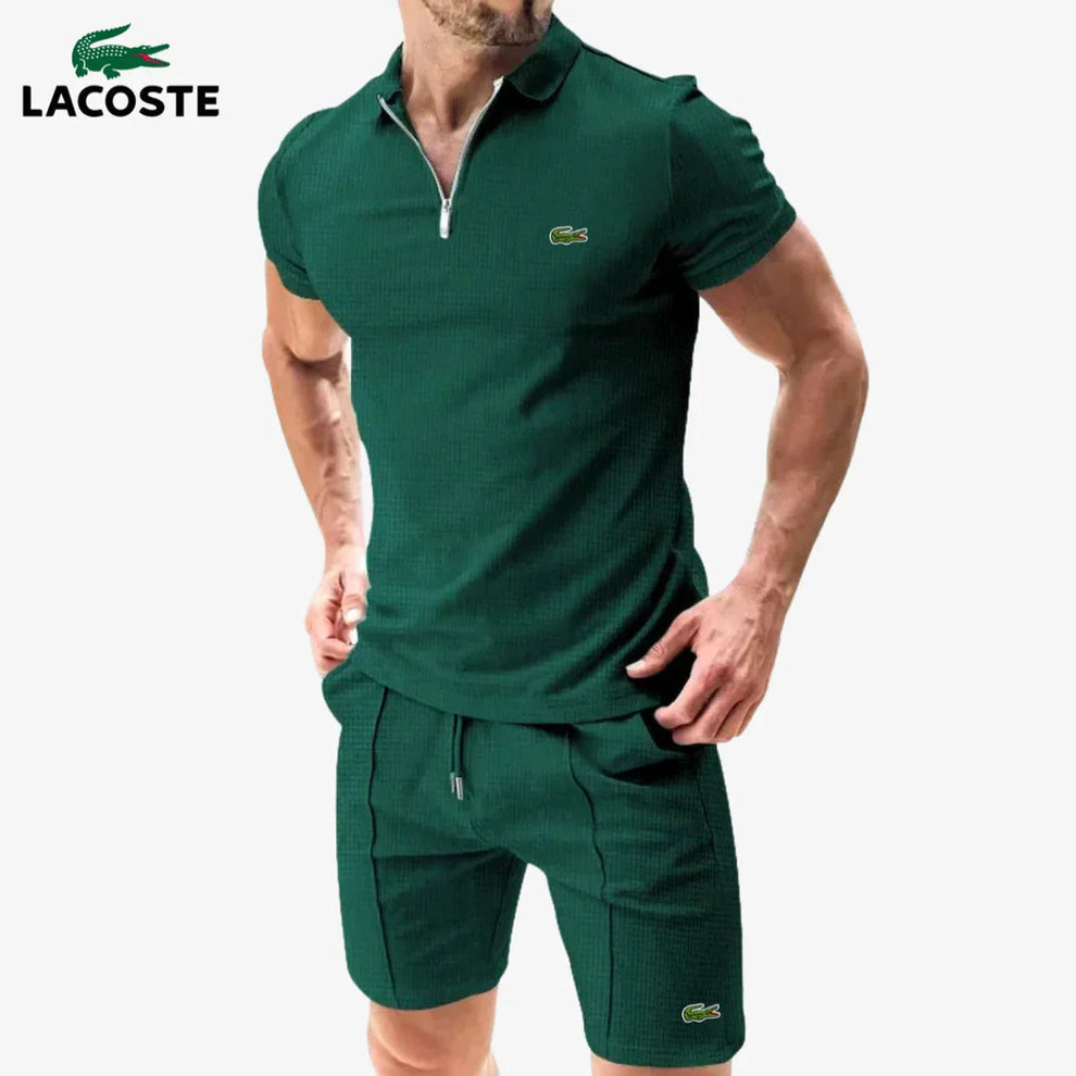 Conjunto MB⎥LC® de polo con cremallera y pantalón corto