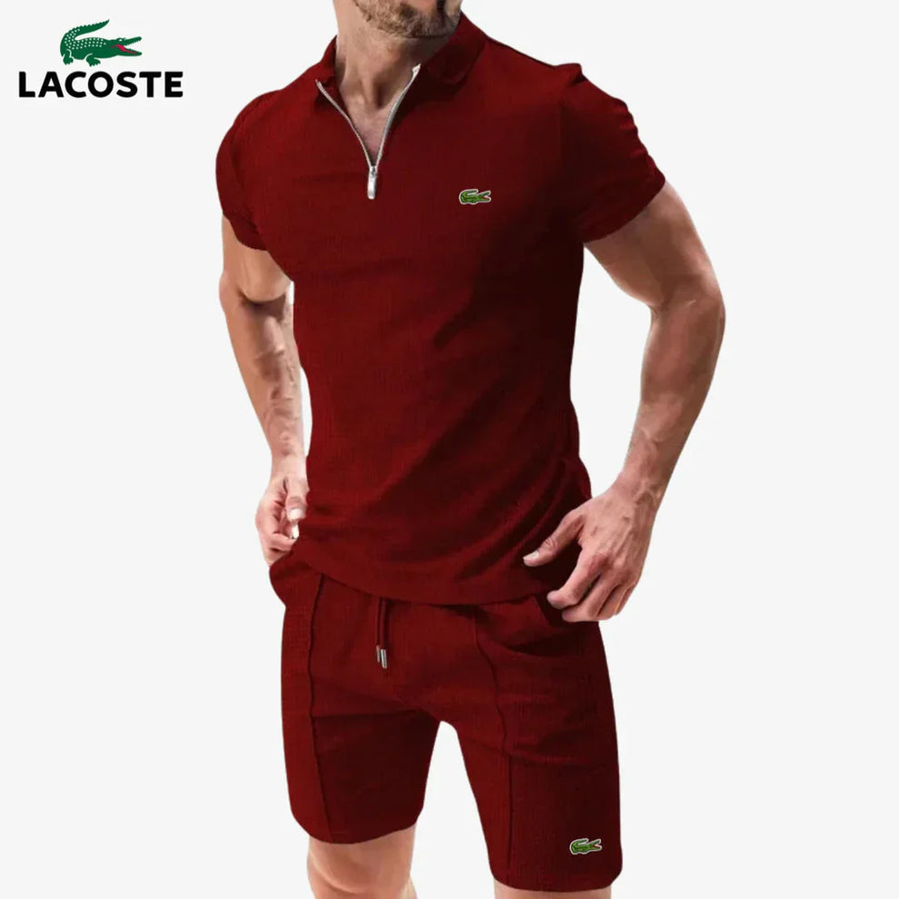 Conjunto MB⎥LC® de polo con cremallera y pantalón corto